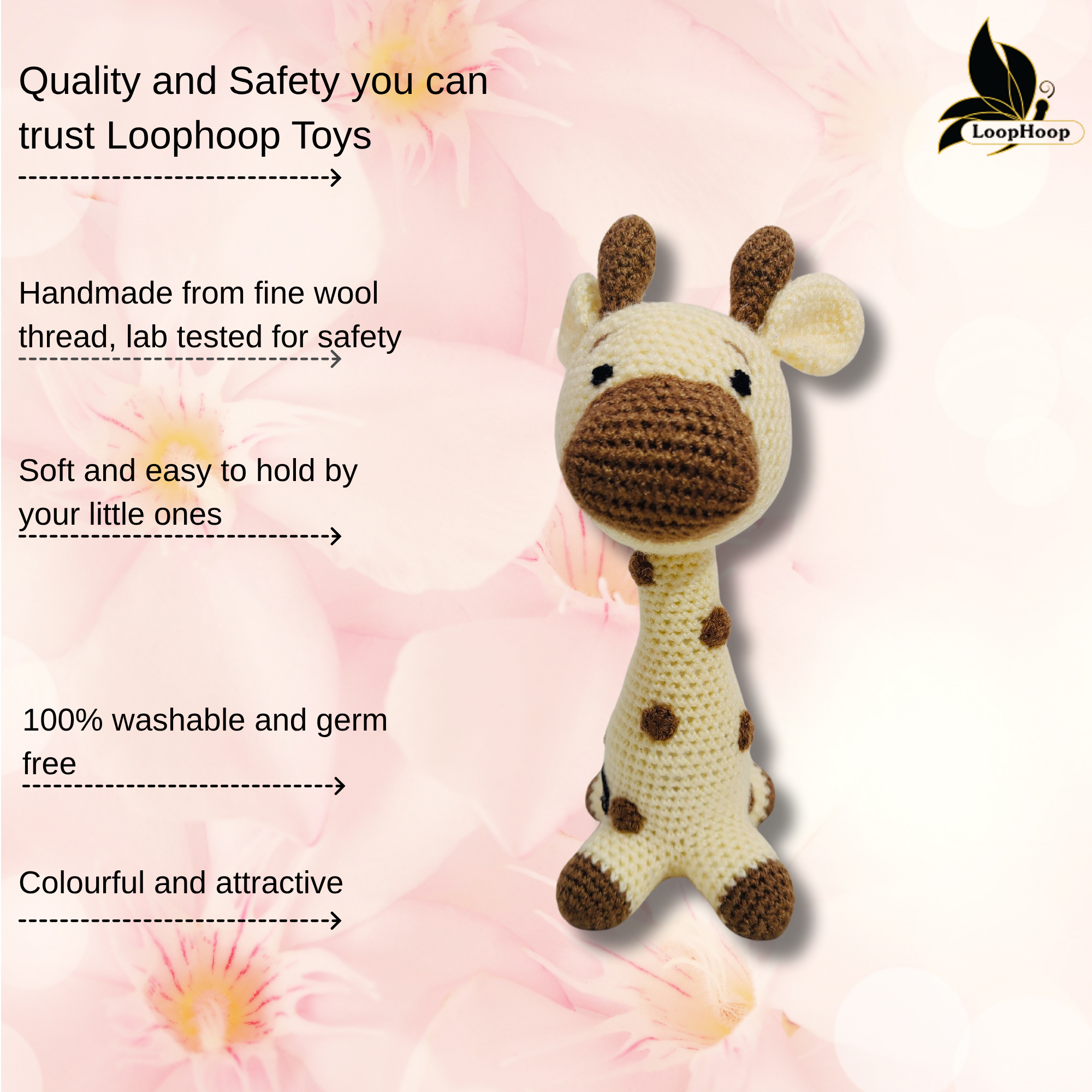 Crochet Handmade Baby Giraffe Toy