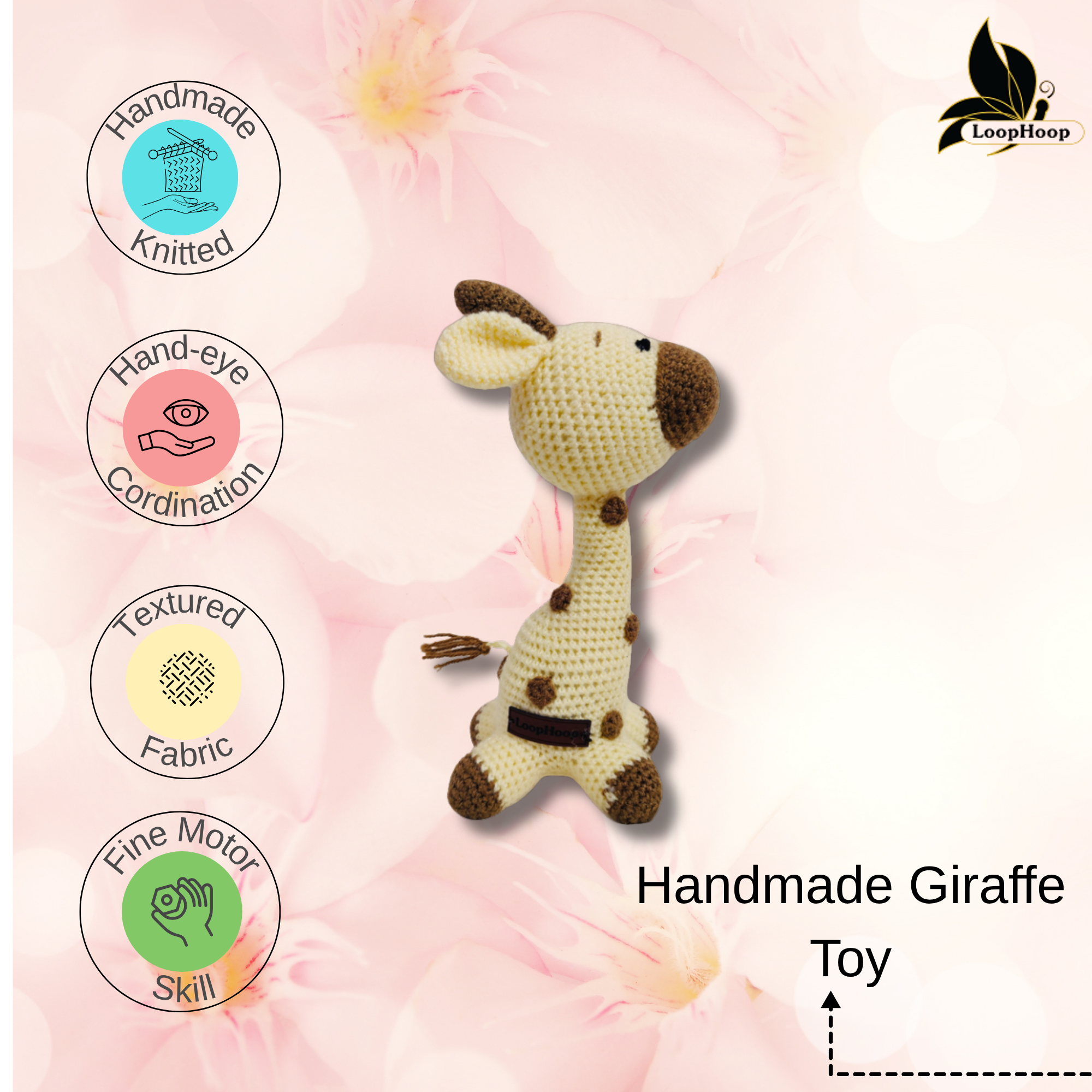 Crochet Handmade Baby Giraffe Toy