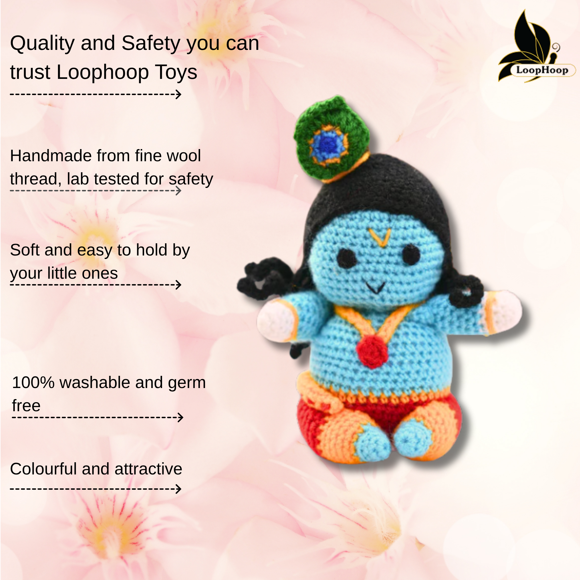 Crochet Handmade Ladoo Gopal Toy