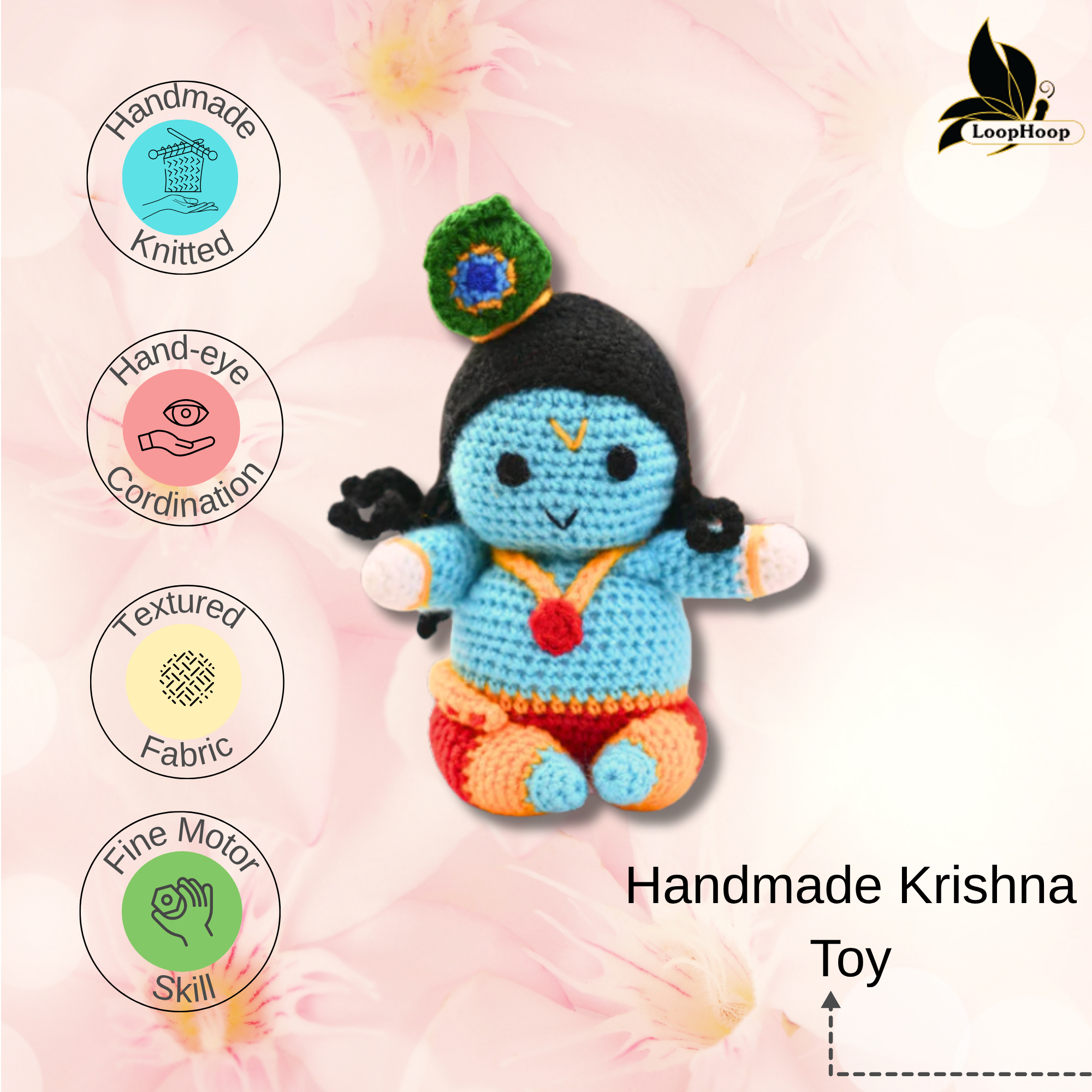 Crochet Handmade Ladoo Gopal Toy