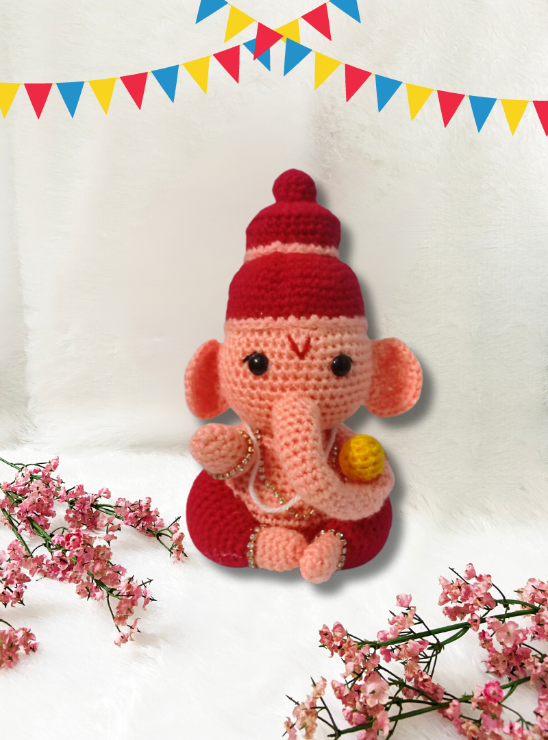 Handmade Crochet Ganesha Toy
