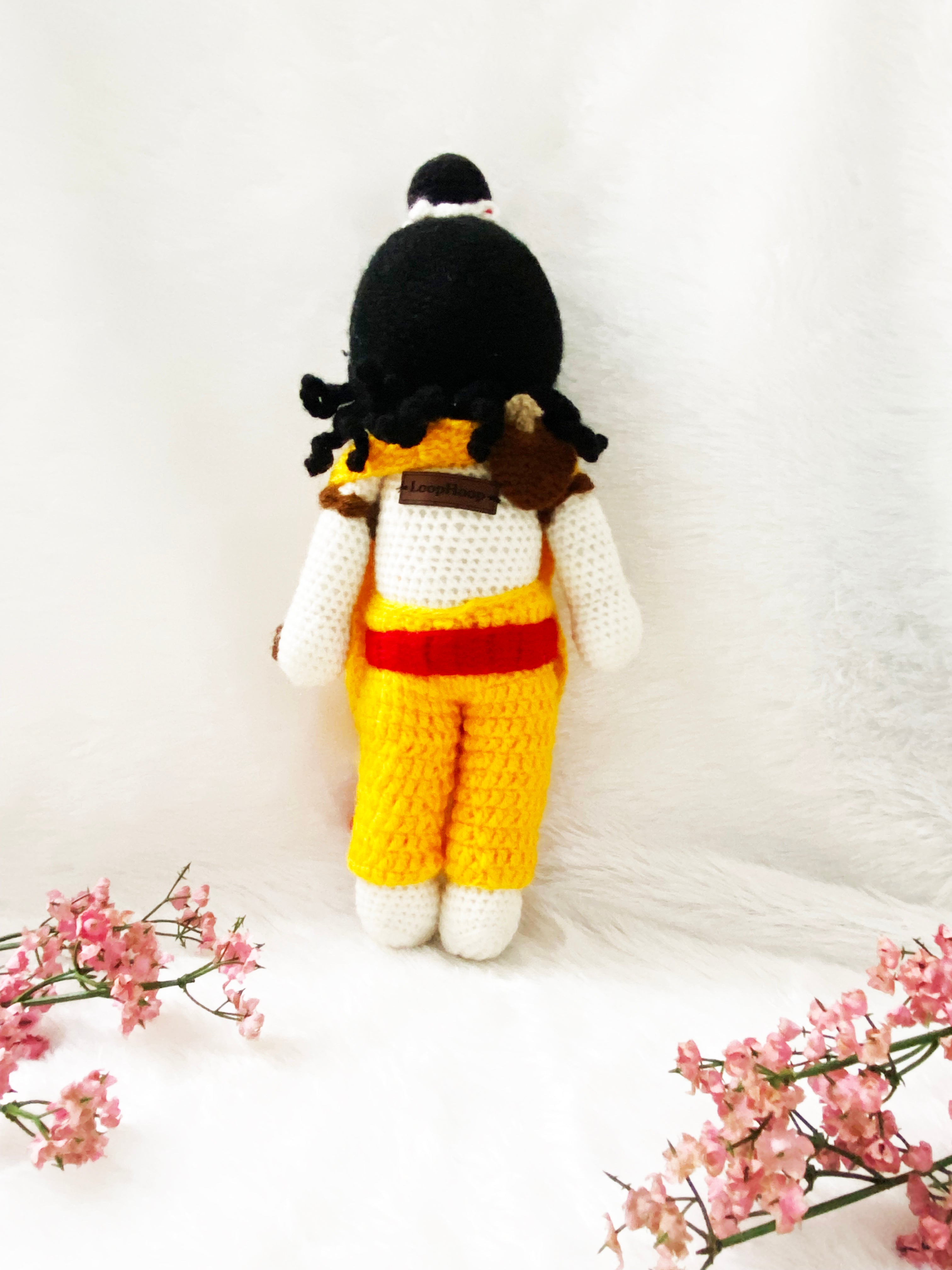 Handmade Crochet Car Rakhi with Krishna Toy