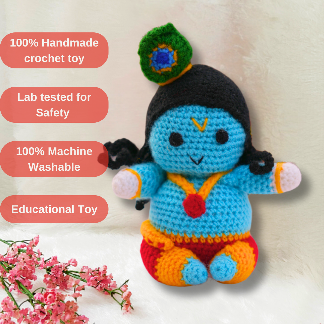 Handmade Crochet Ladoo Gopal  Toy
