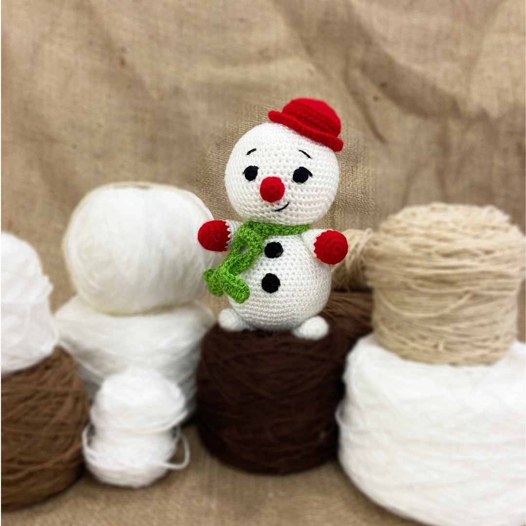 Crochet Handmade Snowman Toy