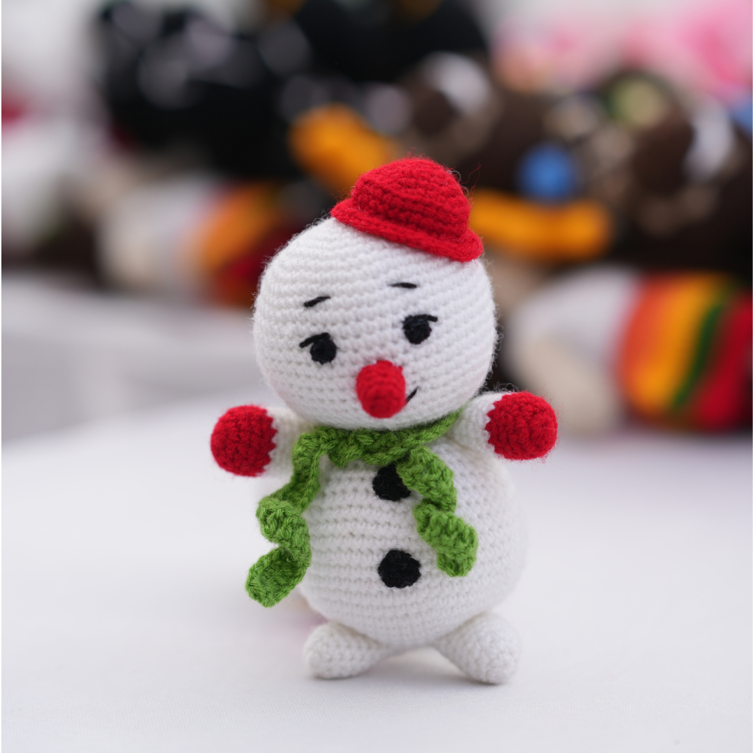 Crochet Handmade Snowman Toy