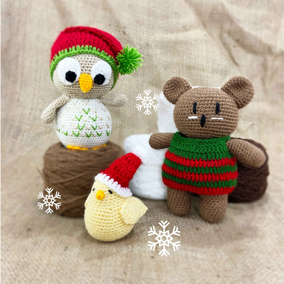 Crochet Handmade Teddy Combo