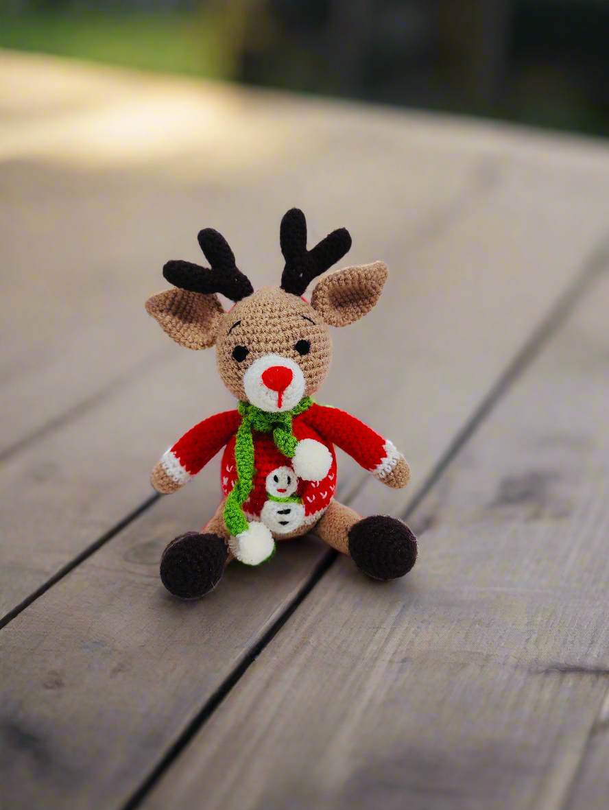 Crochet Handmade Reindeer Toy