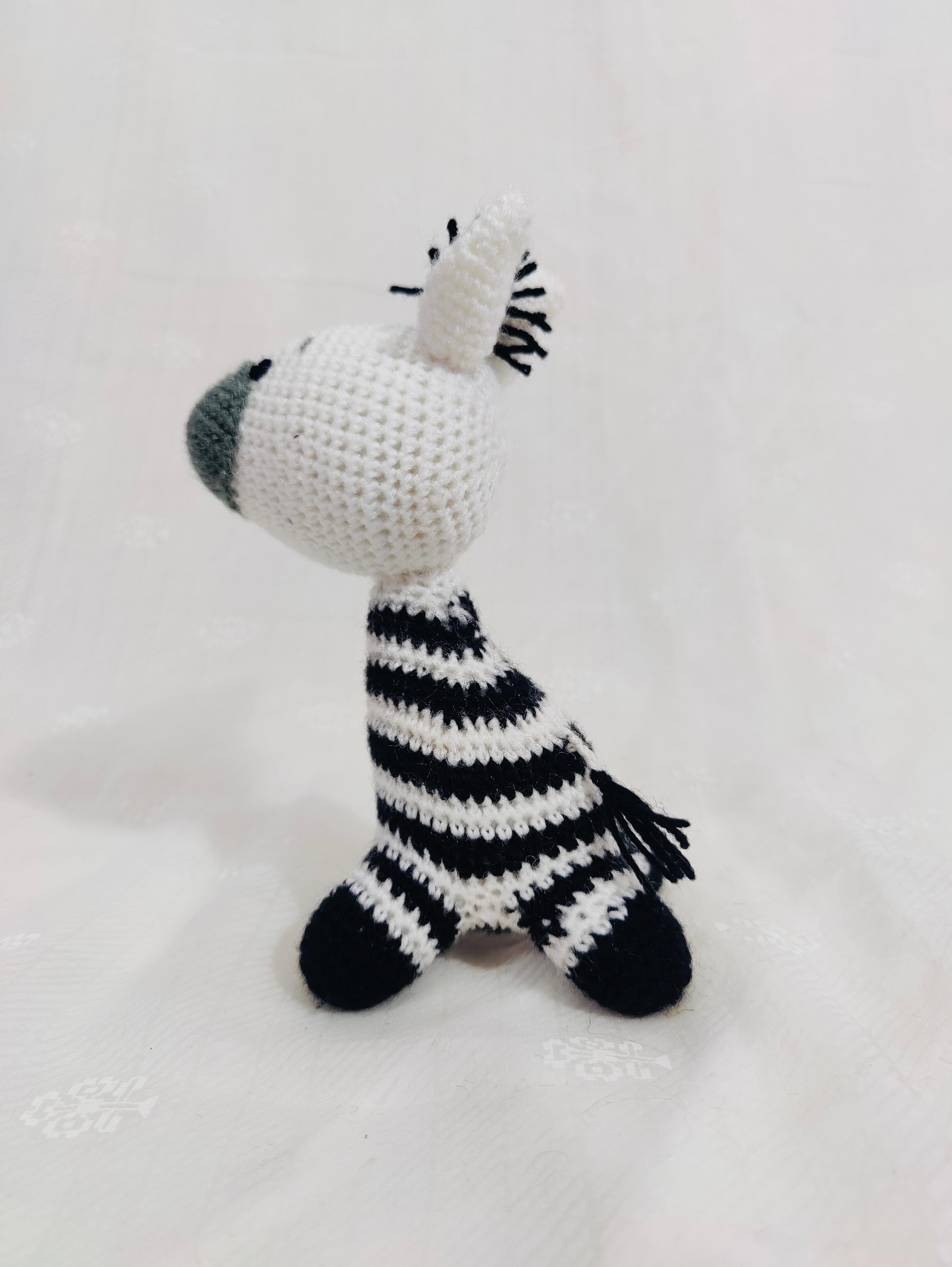 Crochet Handmade Baby Zebra Toy
