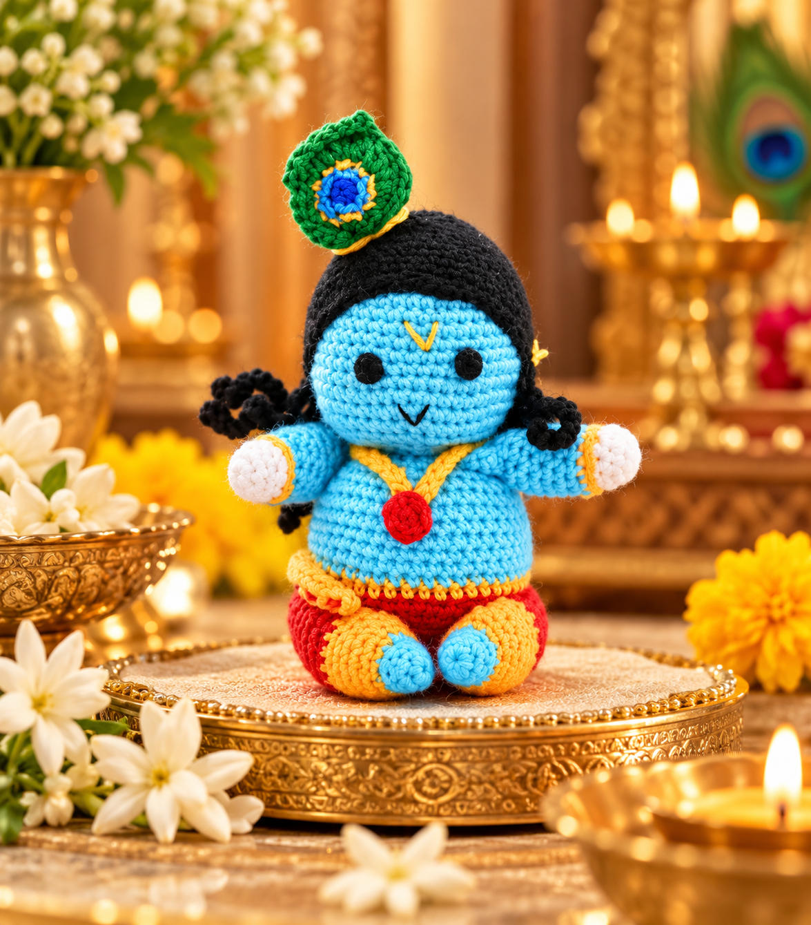 Crochet Handmade Ladoo Gopal Toy