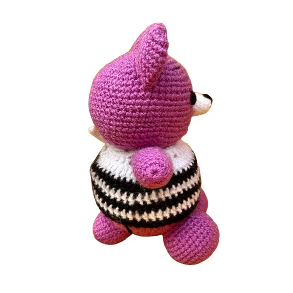 Crochet Handmade Purple Teddy Toy