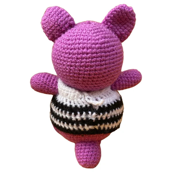 Crochet Handmade Purple Teddy Toy