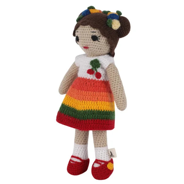 Crochet Rainbow Doll Soft Handmade Toy